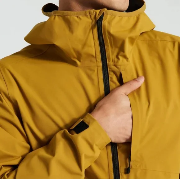 Specialized Men Trail Rain Jacket bike jacket harvest gold mustard color size XL - Picture 4 of 16